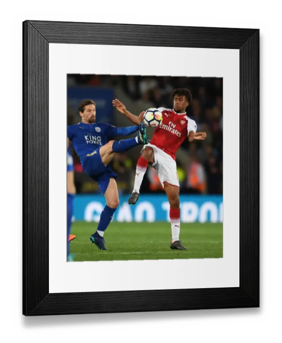 Framed Print : Clash at The King Power: Iwobi vs. Silva - Leicester vs. Arsenal, Premier League 2017-18