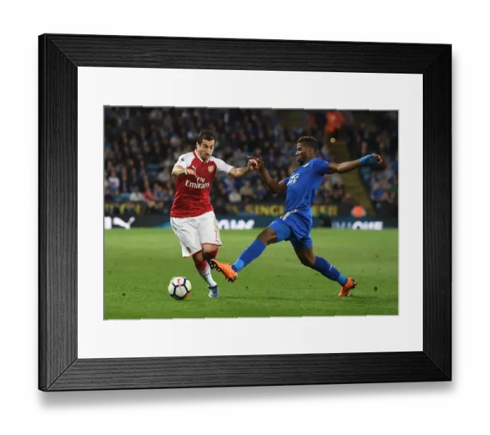 Framed Print : Mkhitaryan vs Iheanacho: A Premier League Battle at The King Power Stadium