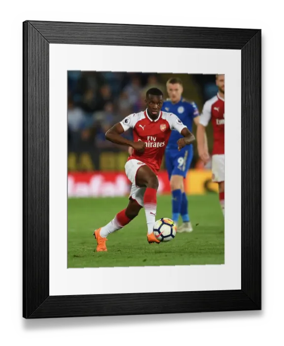 Framed Print : Eddie Nketiah in Action: Premier League Clash between Leicester City and Arsenal (2017-18) Framed Print : Eddie Nketiah in Action: Premier League Clash between Leicester City and Arsenal (2017-18)