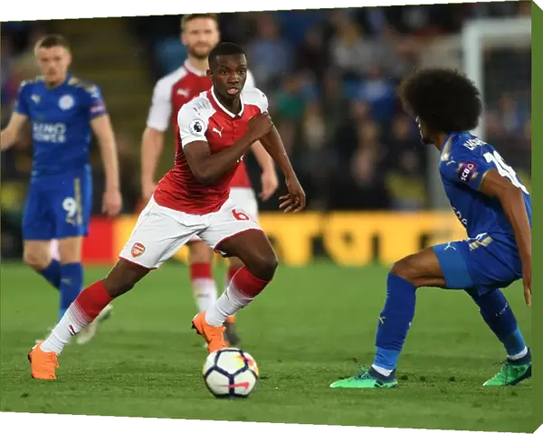 Eddie Nketiah in Action: Leicester City vs Arsenal, Premier League 2017-18