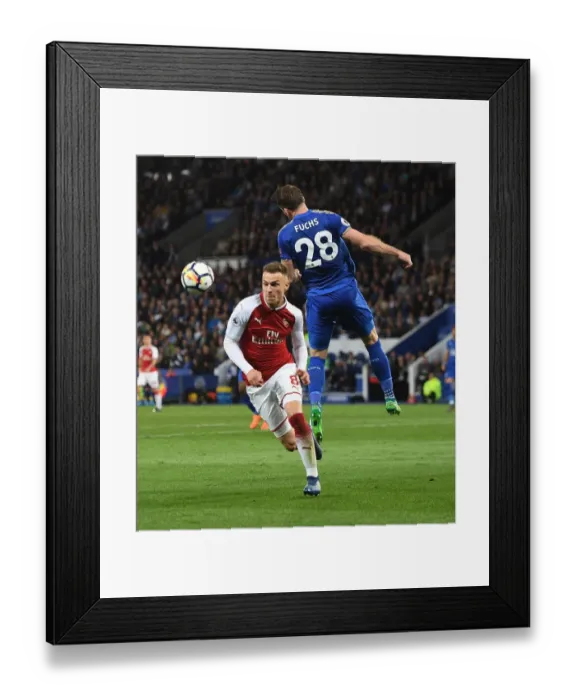Framed Print : Clash of Champions: Ramsey vs. Fuchs - Leicester vs. Arsenal, Premier League 2017-18