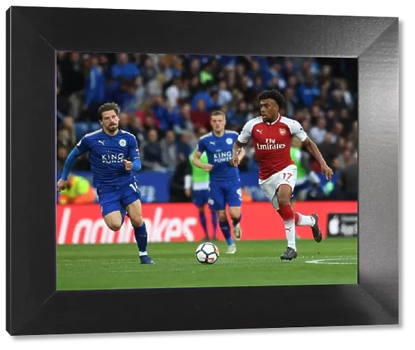 Alex Iwobi (Arsenal) Adrien Silva (Leicester). Leciester City 3: 1 Arsenal. Premier League