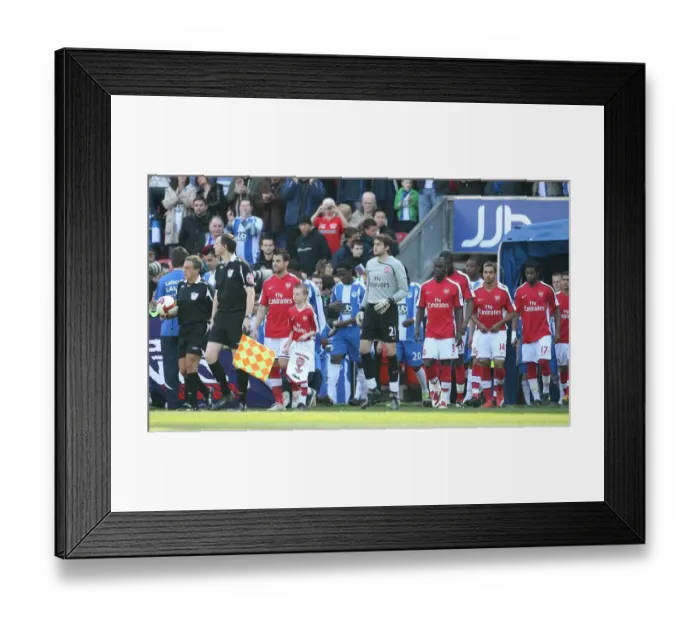 Framed Print : Cesc Fabregas leads the Arenal team out onto the pitch Framed Print : Cesc Fabregas leads the Arenal team out onto the pitch
