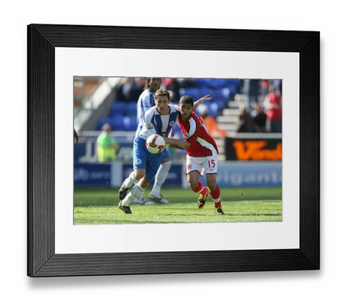 Framed Print : Denilson (Arsenal) Michael Brown (Wigan) Framed Print : Denilson (Arsenal) Michael Brown (Wigan)