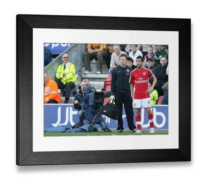 Framed Print : Cesc Fabregas Victory Moment with Physio Colin Lewin after Arsenal's 1:4 Win over Wigan Athletic Framed Print : Cesc Fabregas Victory Moment with Physio Colin Lewin after Arsenal's 1:4 Win over Wigan Athletic