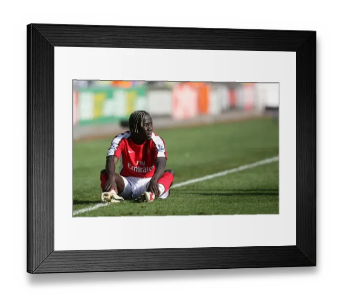 Framed Print : Bacary Sagna's Dominance: Arsenal Crushes Wigan Athletic 4-1 in the Premier League