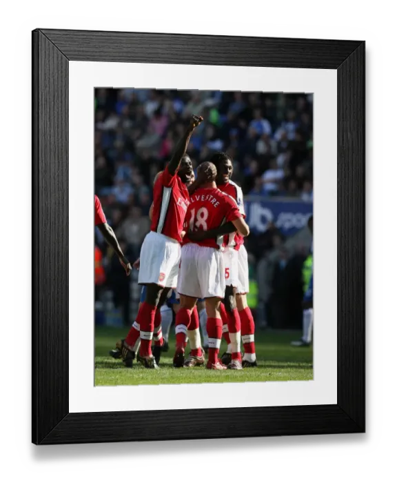 Framed Print : Mikael Silvestre celebrates scoring Arsenals 2nd goal Framed Print : Mikael Silvestre celebrates scoring Arsenals 2nd goal