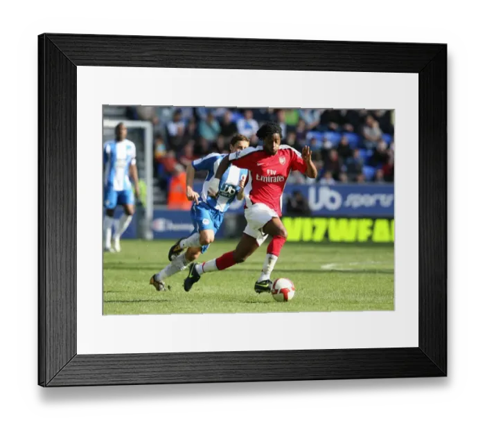 Framed Print : Alex Song (Arsenal) Michael Brown (Wigan)