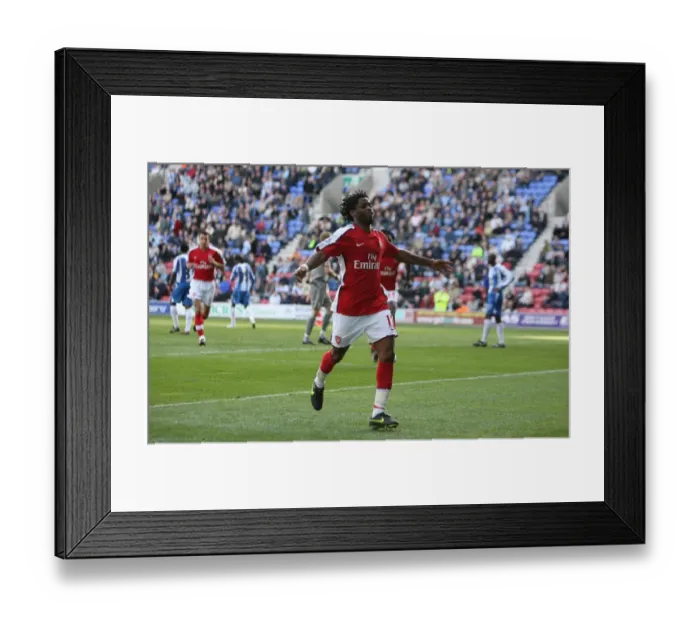 Framed Print : Alex Song's Thrilling Goal Celebration: Arsenal's 4th against Wigan Athletic (11 / 4 / 09) Framed Print : Alex Song's Thrilling Goal Celebration: Arsenal's 4th against Wigan Athletic (11 / 4 / 09)