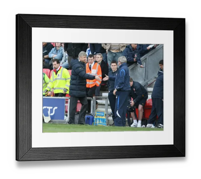 Framed Print : Arsene Wenger the Arsenal Manager and Steve Bruce Framed Print : Arsene Wenger the Arsenal Manager and Steve Bruce