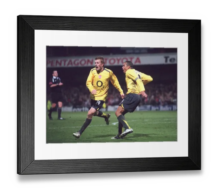 Framed Print : Gilberto and Larsson: Unforgettable Moment as Arsenal Edge Past Doncaster in League Cup Thriller Framed Print : Gilberto and Larsson: Unforgettable Moment as Arsenal Edge Past Doncaster in League Cup Thriller