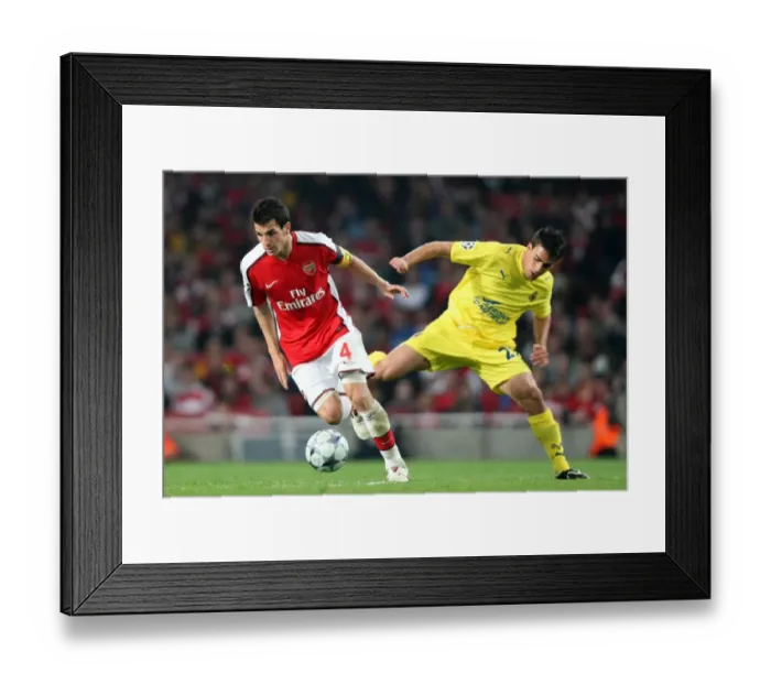 Framed Print : Cesc Fabregas (Arsenal) Bruno (Villarreal) Framed Print : Cesc Fabregas (Arsenal) Bruno (Villarreal)