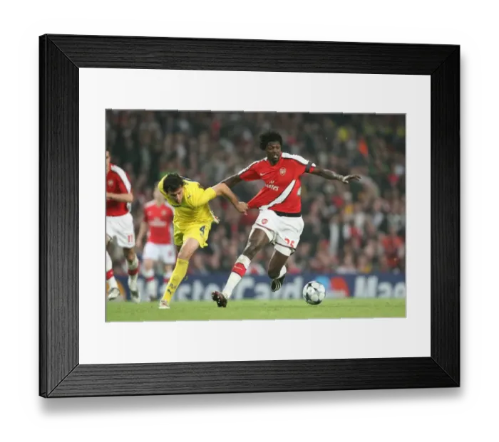 Framed Print : Arsenal's Adebayor Scores Twice: Arsenal Crush Villarreal 3-0 in Champions League Quarterfinals Framed Print : Arsenal's Adebayor Scores Twice: Arsenal Crush Villarreal 3-0 in Champions League Quarterfinals