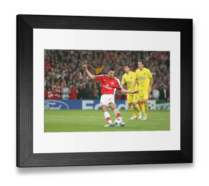 Framed Print : Robin van Persie Scores Penalty: Arsenal's Third Goal vs Villarreal in UEFA Champions League Quarterfinals (15 / 4 / 2009) Framed Print : Robin van Persie Scores Penalty: Arsenal's Third Goal vs Villarreal in UEFA Champions League Quarterfinals (15 / 4 / 2009)