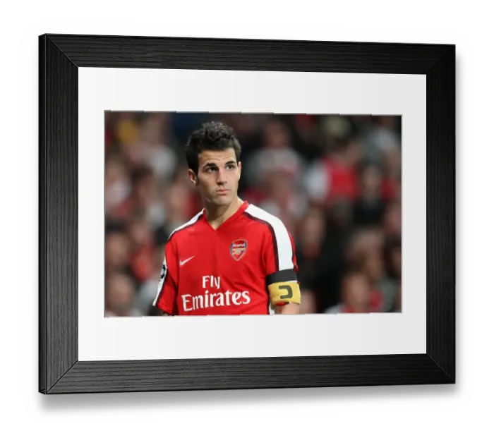 Framed Print : Cesc Fabregas and Arsenal's Triumph: 3-0 Over Villarreal in the UEFA Champions League Quarterfinals