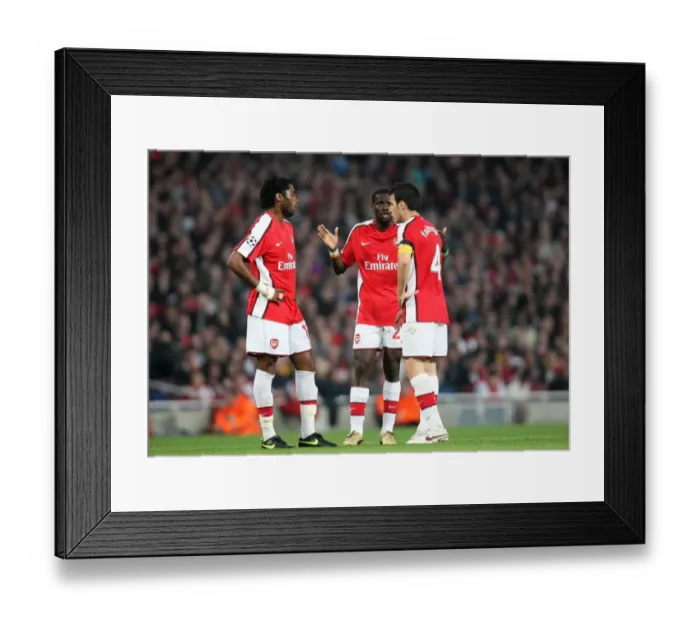Framed Print : Alex Song, Emmanuel Eboue and Cesc Fabregas (Arsenal) Framed Print : Alex Song, Emmanuel Eboue and Cesc Fabregas (Arsenal)
