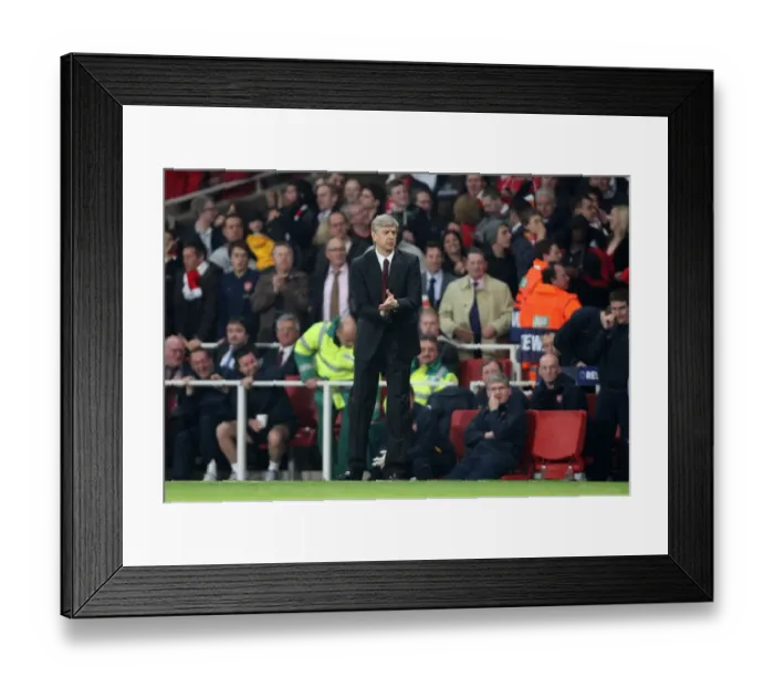 Framed Print : Arsene Wenger Leads Arsenal to 3:0 Victory over Villarreal in UEFA Champions League Quarterfinals, Emirates Stadium, 15 / 4 / 09 Framed Print : Arsene Wenger Leads Arsenal to 3:0 Victory over Villarreal in UEFA Champions League Quarterfinals, Emirates Stadium, 15 / 4 / 09