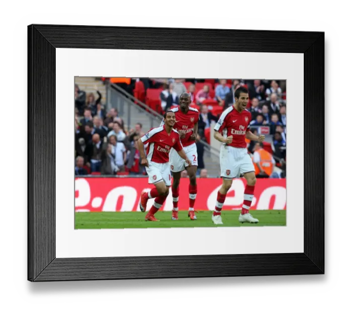 Framed Print : Triumphant Trio: Walcott, Diaby, Fabregas - Arsenal's FA Cup Semi-Final Battle at Wembley (18 / 4 / 09) Framed Print : Triumphant Trio: Walcott, Diaby, Fabregas - Arsenal's FA Cup Semi-Final Battle at Wembley (18 / 4 / 09)