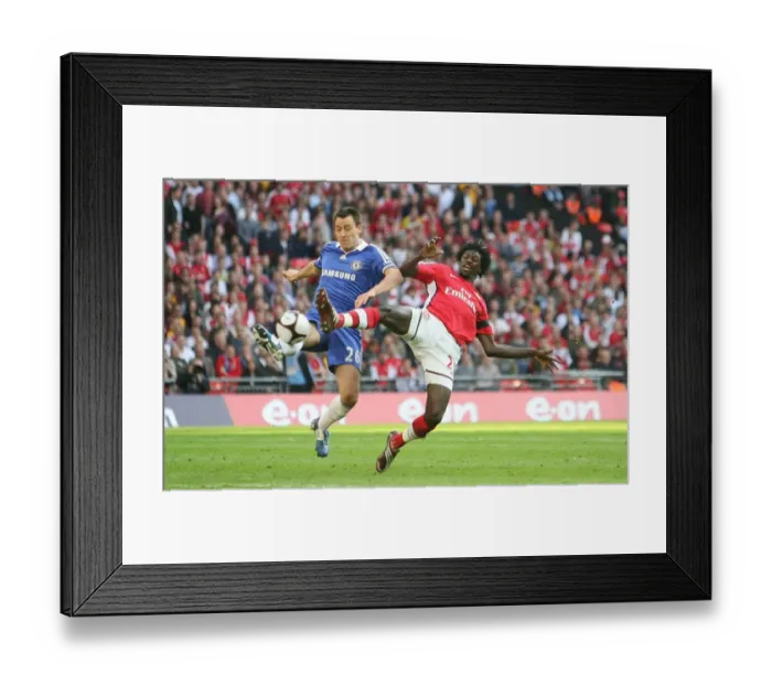 Framed Print : Clash of Titans: Adebayor vs. Terry - Arsenal vs. Chelsea FA Cup Semi-Final Showdown (2009)