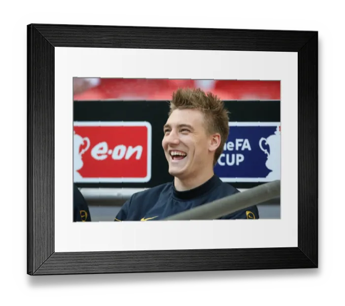 Framed Print : Arsenal's Bendtner Faces Off Against Chelsea in FA Cup Semi-Final Showdown at Wembley Stadium, 2009 Framed Print : Arsenal's Bendtner Faces Off Against Chelsea in FA Cup Semi-Final Showdown at Wembley Stadium, 2009