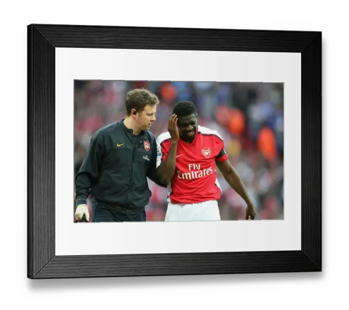 Framed Print : Arsenal physio Colin Lewin with Kolo Toure Framed Print : Arsenal physio Colin Lewin with Kolo Toure