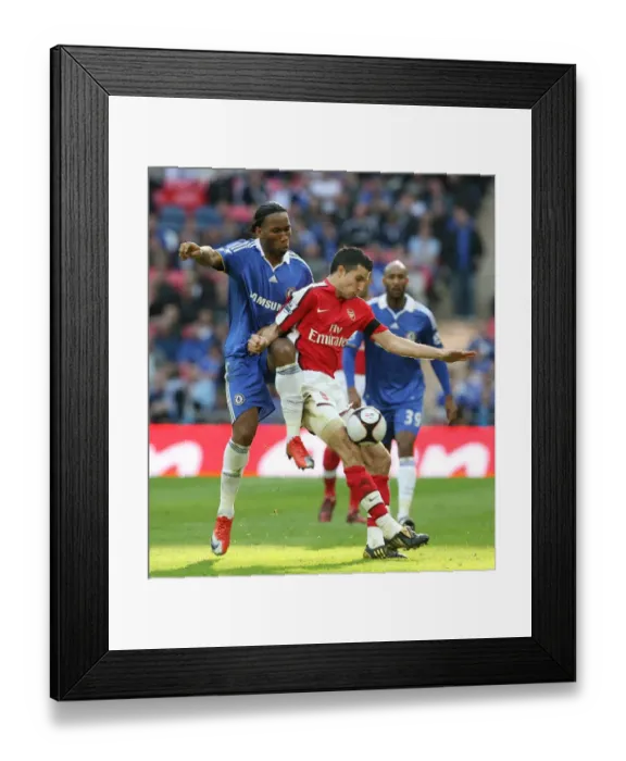Framed Print : Clash of Titans: RvP vs Drogba, Arsenal 1:2 Chelsea, FA Cup Semi Final, Wembley Stadium, London, 2009 Framed Print : Clash of Titans: RvP vs Drogba, Arsenal 1:2 Chelsea, FA Cup Semi Final, Wembley Stadium, London, 2009