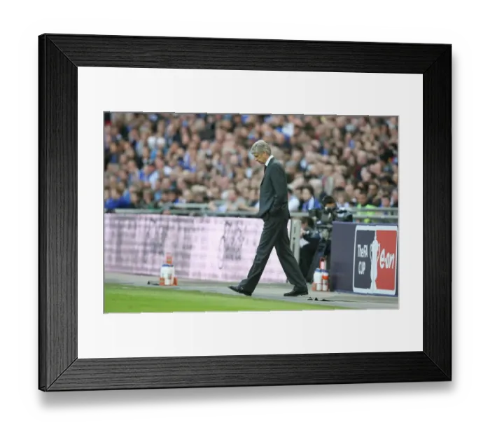Framed Print : Arsene Wenger: Arsenal Manager Faces Defeat Against Chelsea in FA Cup Semi-Final at Wembley Stadium, 2009