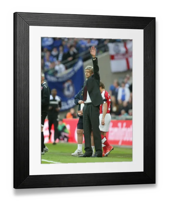 Framed Print : Arsene Wenger: The FA Cup Semi-Final Defeat at Wembley (1:2 vs Chelsea, 2009) Framed Print : Arsene Wenger: The FA Cup Semi-Final Defeat at Wembley (1:2 vs Chelsea, 2009)