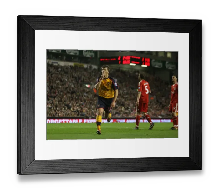 Framed Print : Arshavin's Brilliant Brace: Arsenal's Comeback at Anfield, 4-4 Liverpool (2009)
