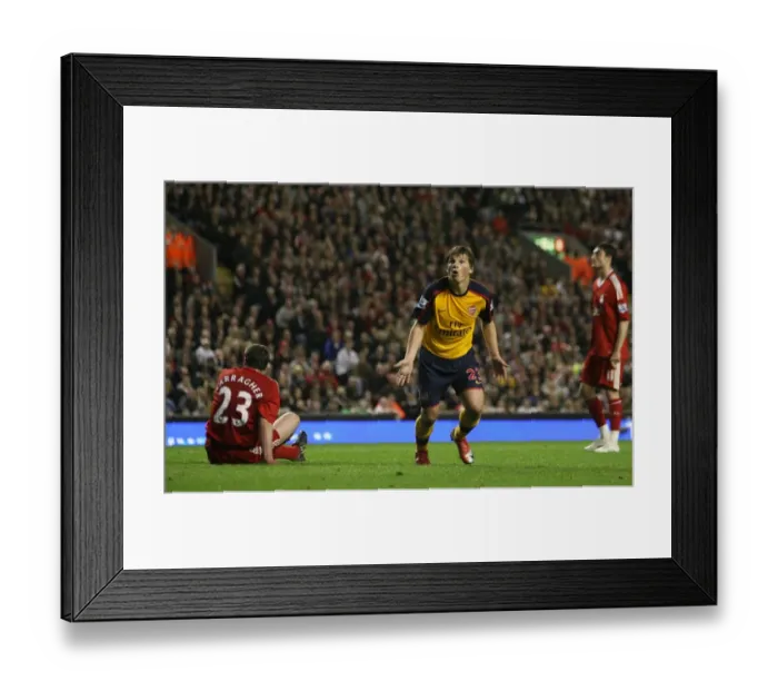 Framed Print : Andrey Arshavin celebrates scoring the 3rd Arsenal goal