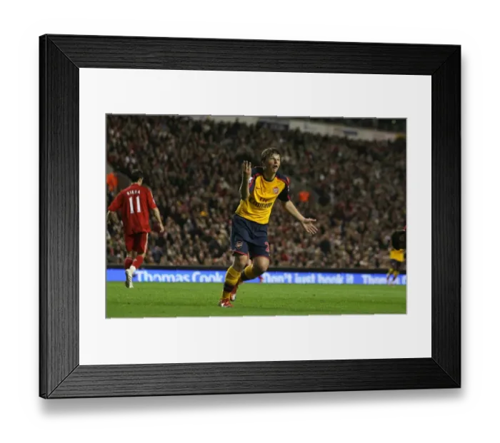 Framed Print : Arshavin's Hat-Trick: Thrilling 4-4 Draw Against Liverpool, Premier League 2009