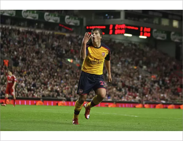 Andrey Arshavin celebrates scoring the 4th Arsenal goal