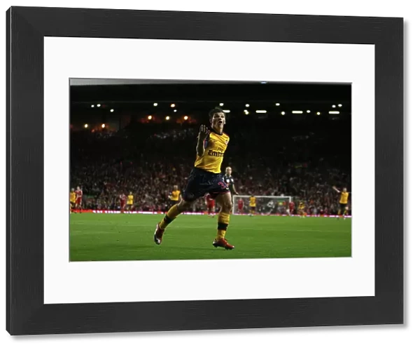 Arshavin's Stunner: Arsenal's Fourth Goal in the Thrilling 4-4 Draw Against Liverpool, Anfield, 2009