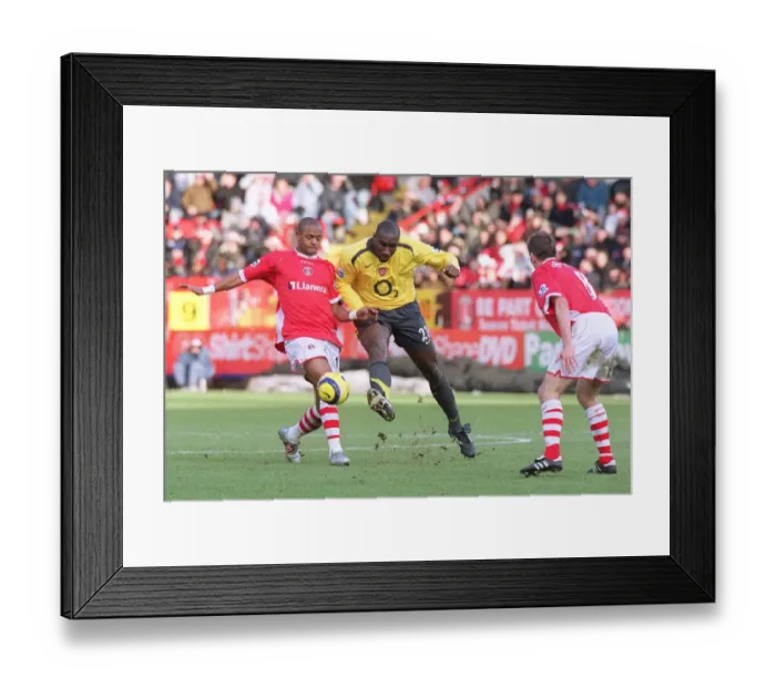 Framed Print : Sol Campbell (Arsenal) Shaun Bartlett (Charlton). Charlton Athletic 0: 1 Arsenal