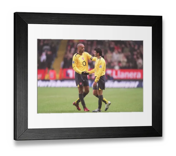 Framed Print : Thierry Henry and Jose Reyes: Victory at The Valley - Arsenal's 1-0 Win Over Charlton Athletic, 26 / 12 / 05 Framed Print : Thierry Henry and Jose Reyes: Victory at The Valley - Arsenal's 1-0 Win Over Charlton Athletic, 26 / 12 / 05