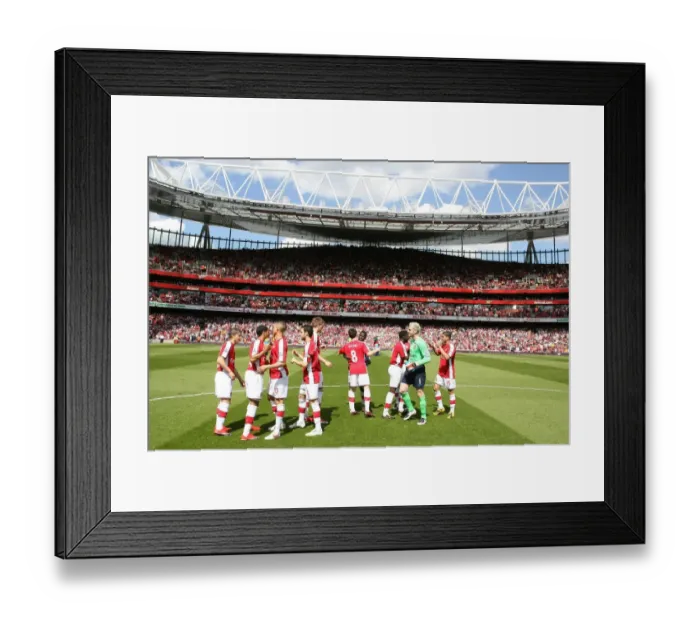 Framed Print : The Arsenal team before the match Framed Print : The Arsenal team before the match