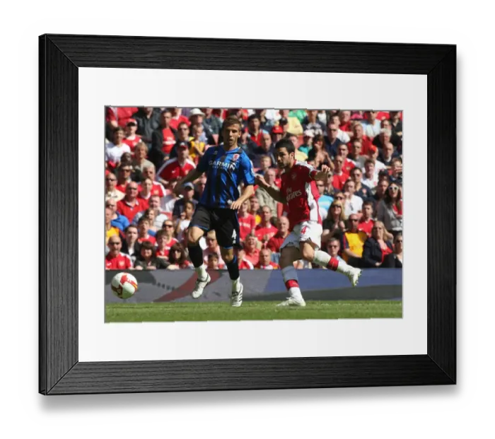 Framed Print : Cesc Fabregas scores his and Arsenals 2nd goal under Framed Print : Cesc Fabregas scores his and Arsenals 2nd goal under
