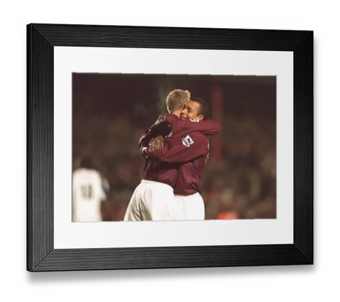 Framed Print : Dennis Bergkamp's Euphoric Goal: Arsenal's Unforgettable 4-0 Victory over Portsmouth, December 2005