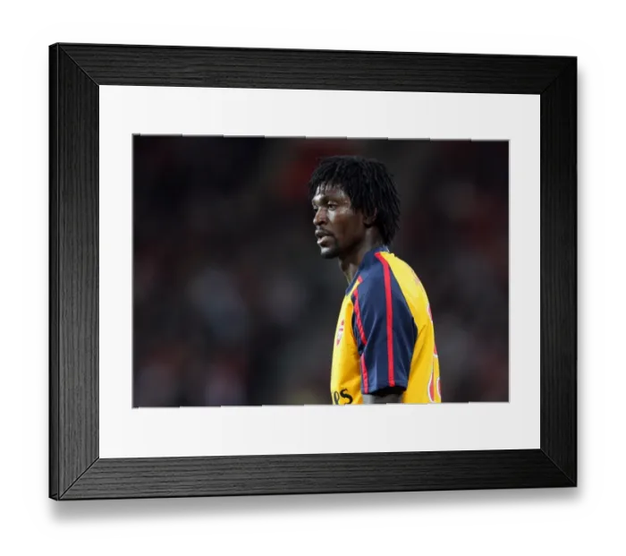 Framed Print : Determined Adebayor's Performance in Manchester United's 1:0 Semi-Final Victory over Arsenal in the UEFA Champions League, Old Trafford, April 29, 2009 Framed Print : Determined Adebayor's Performance in Manchester United's 1:0 Semi-Final Victory over Arsenal in the UEFA Champions League, Old Trafford, April 29, 2009