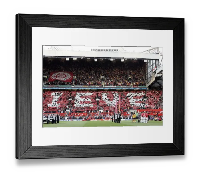 Framed Print : The Champions Clash: Arsenal vs. Manchester United - Semi-Final, 1st Leg, Old Trafford, 29 / 4 / 09