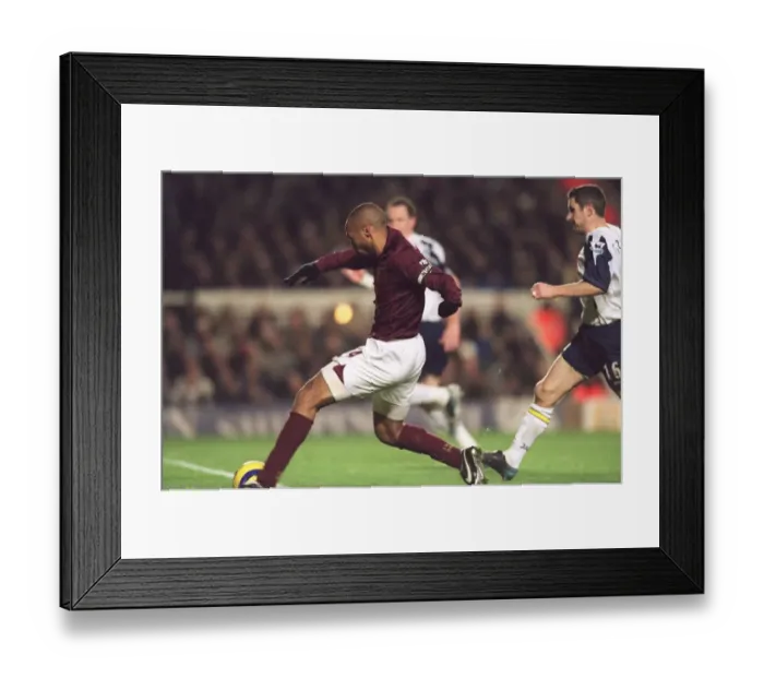 Framed Print : Thierry Henry scores Arsenals 3rd goal. Arsenal 4: 0 Portsmouth. FA Premiership Framed Print : Thierry Henry scores Arsenals 3rd goal. Arsenal 4: 0 Portsmouth. FA Premiership