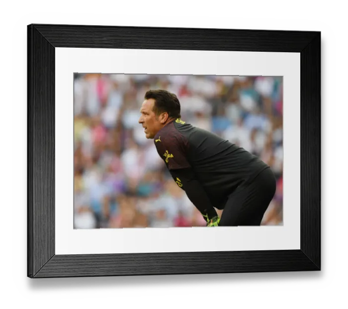 Framed Print : Champions Clash: Arsenal Legends vs Real Madrid Legends at Bernabeu, 2018