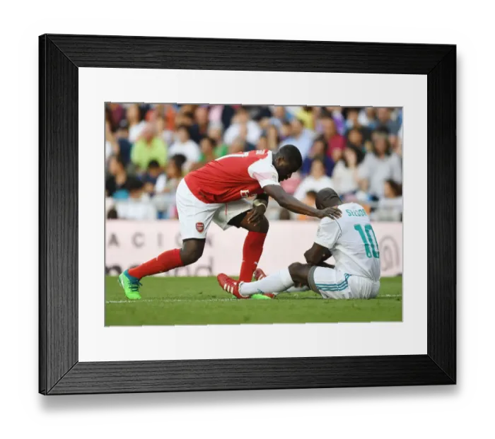 Framed Print : Arsenal vs. Real Madrid Legends: A Classic Clash at Bernabeu (2018-19)