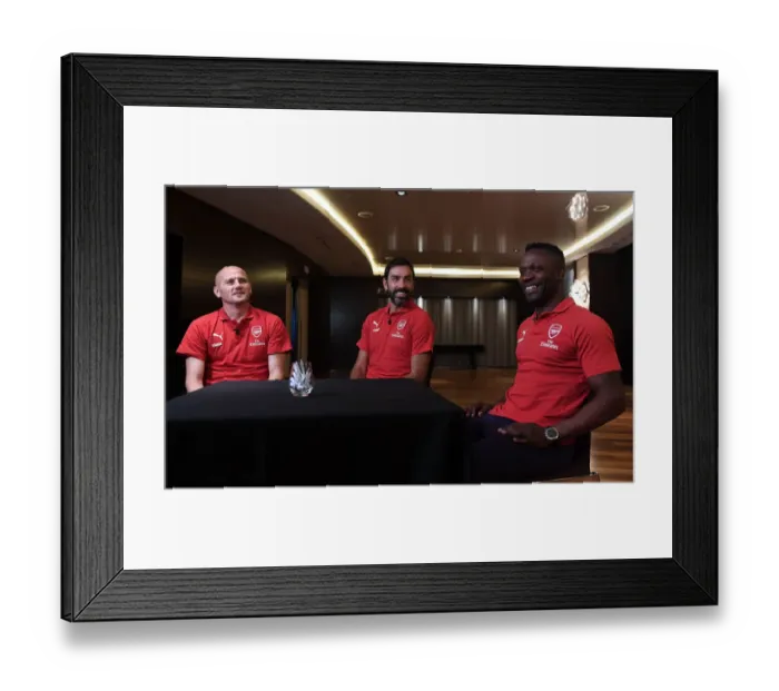 Framed Print : Arsenal Legends Reunited: A Battle with Real Madrid Legends in Madrid