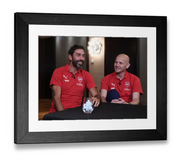 Framed Print : Arsenal Legends vs. Real Madrid Legends: A Clash of Football Greats at Bernabeu (2018-19)