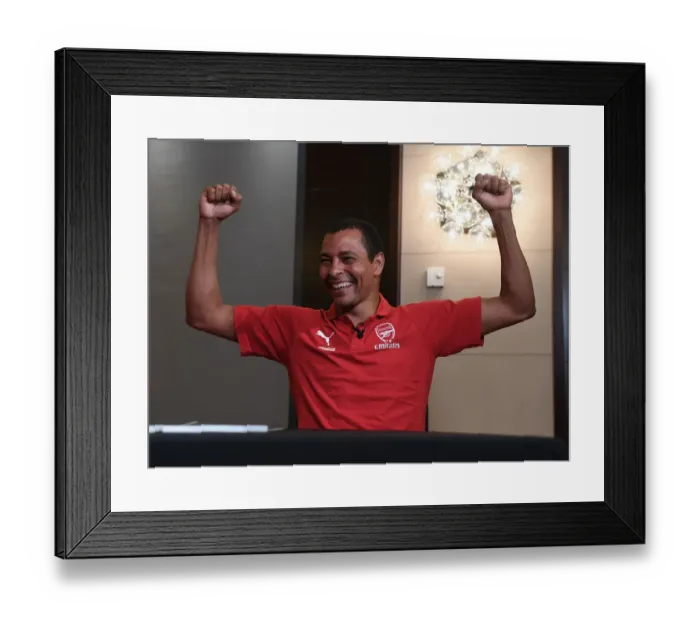 Framed Print : Gilberto: Arsenal Legend Prepares for Showdown against Real Madrid Legends in Madrid