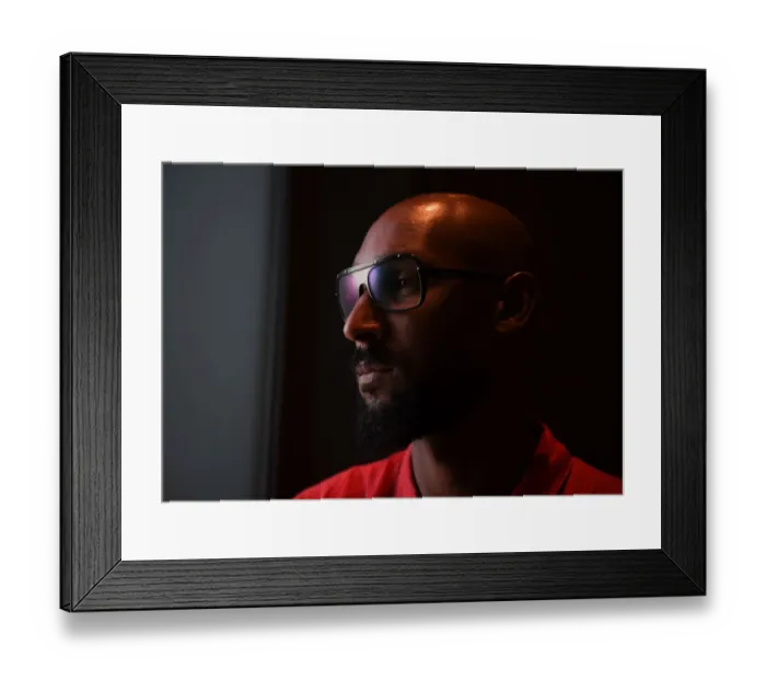 Framed Print : Nicolas Anelka Reunites with Real Madrid: Arsenal Legends vs. Real Madrid Legends (2018)
