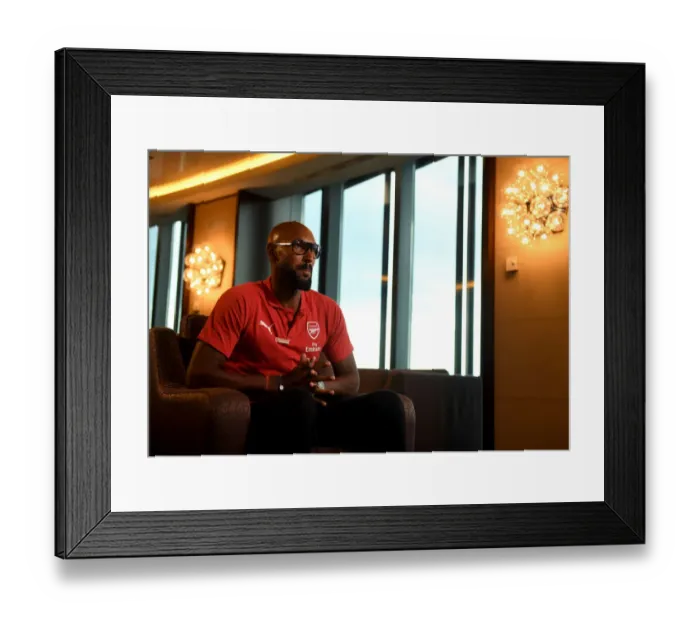 Framed Print : Nicolas Anelka: A Footballing Legend Reunites at the Bernabeu - Real Madrid Legends vs. Arsenal Legends (2018) Framed Print : Nicolas Anelka: A Footballing Legend Reunites at the Bernabeu - Real Madrid Legends vs. Arsenal Legends (2018)
