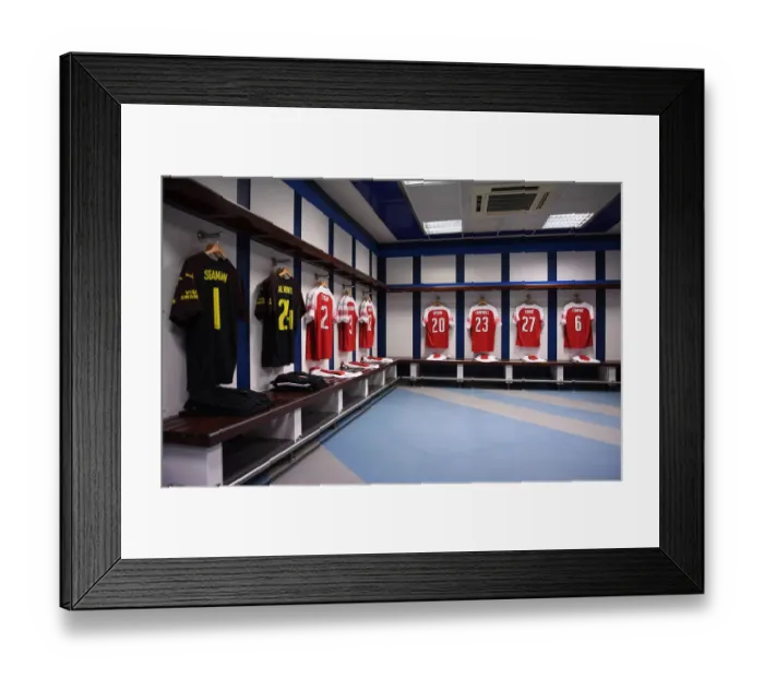 Framed Print : Arsenal FC: Exclusive Look into the Changing Room before the Real Madrid Legends Match (2018-19) Framed Print : Arsenal FC: Exclusive Look into the Changing Room before the Real Madrid Legends Match (2018-19)