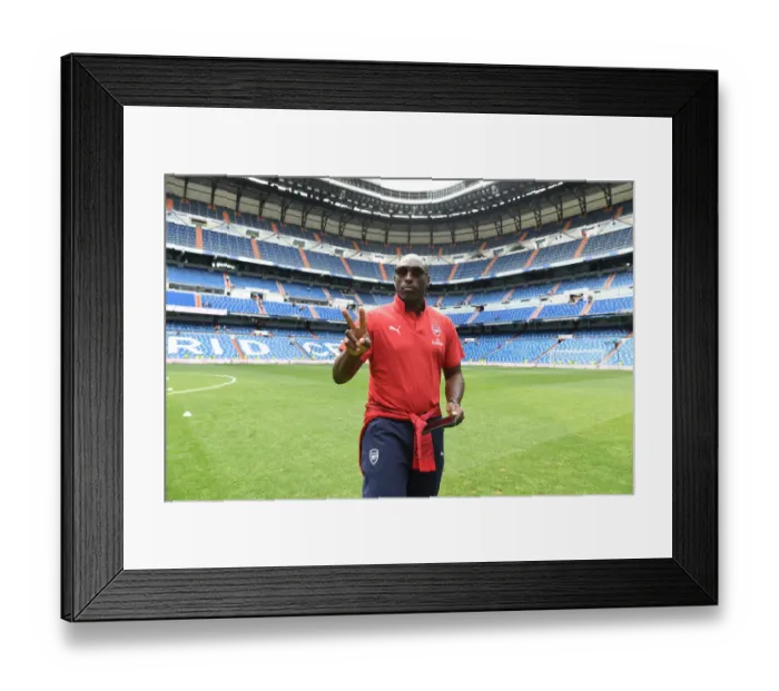 Framed Print : Sol Campbell: A Legendary Clash at the Bernabeu - Real Madrid Legends vs. Arsenal Legends (2018)